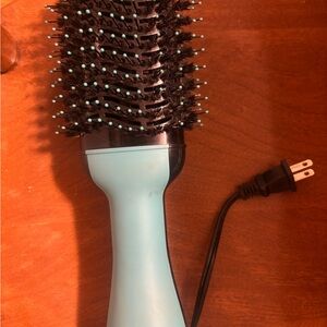 Light Blue Electric Paddle Hair Brush - Women